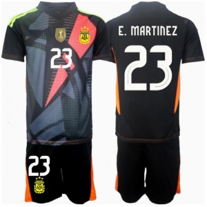 Fotbalové Dres Argentina Emiliano Martinez #23 Brankářské Dětské Domácí Oblečení Copa America 2024 Krátký Rukáv (+ trenýrky)